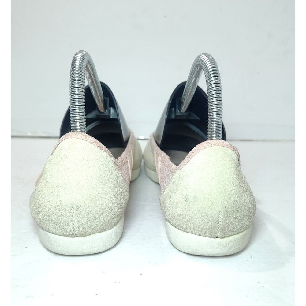 EUC TKS Pink Suede Mesh Sport Casual Maggie 562‎ Ballerina Fats Sz 6 Girls Shoes - Picture 5 of 8